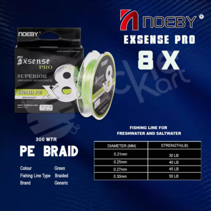 NOEBY EXSENCE PRO 8X BRAIDED LINE 300 MTR